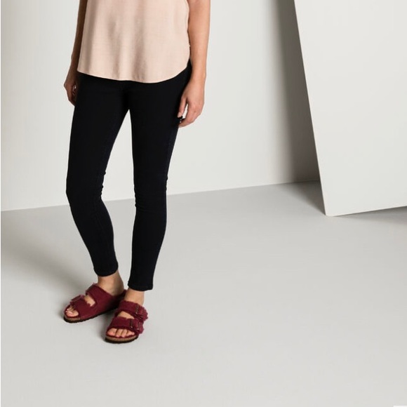 Birkenstock Arizona Shearling Sandals in Maroon - Picture 10 of 14
